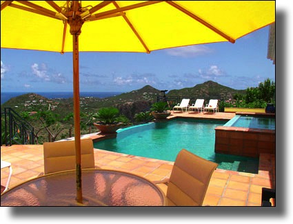View from a villa in St. Barthelemy, French Caribbean
